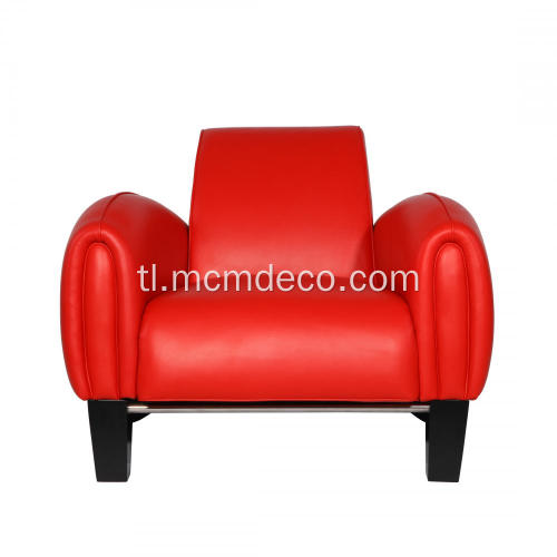 Red Franz Romero Bugatti Leather Lounge Chair